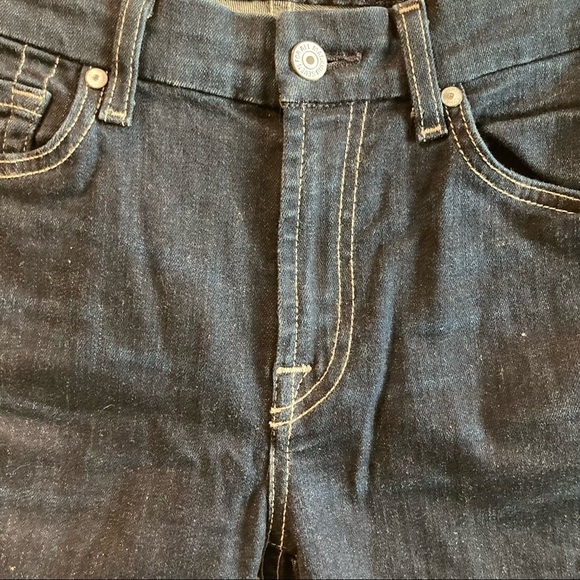 7 FOR ALL MANKIND Sz 28 Gwenevere  Skinny Dark Wash Jeans - Picture 3 of 7